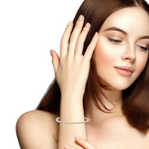 14K Rose Gold  Diamond Round Cut Tennis Bracelet 1 CT. T.W. - LA DIAMOND